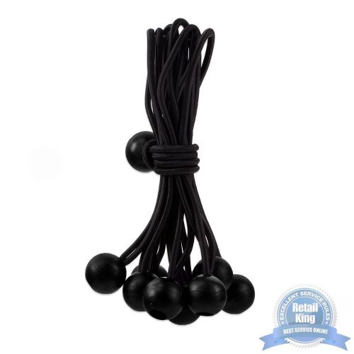 10pc Heavy-Duty Elastic Rubber 9&#034;&#034;&#034;&#034; Bungee Ball Cords-Tarps Canopy NEW