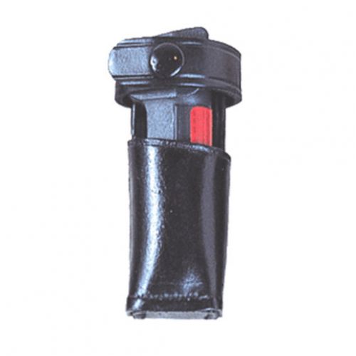 Stallion Leather MC6-2 MK-6 Pepper Spray Holder Black Basketweave Nickel Snap