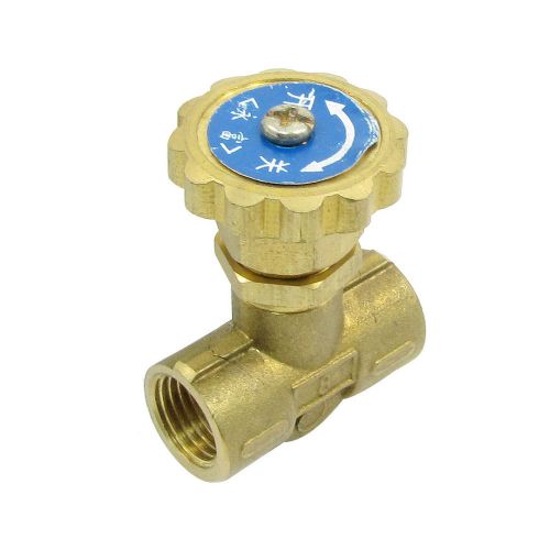 1/4&#034; PT Female Threaded End Rotary Knob Brass Gate Valve