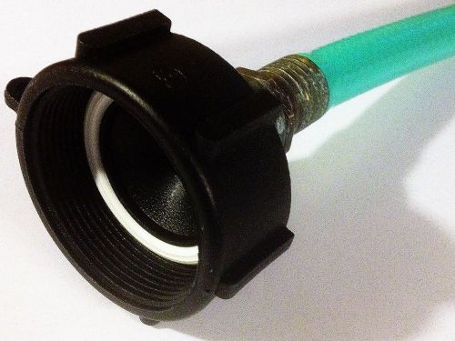 **6 PACK** 275 330 Gn IBC Tote Tank DRAIN ADAPTER 2&#034; FINE  (2&#034;NPT )x GARDEN HOSE