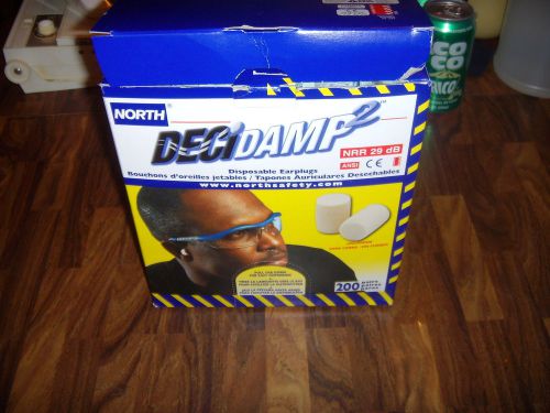 North decidamp2 200 pairs of disposable earplugs nrr 29 db about 200 units nib for sale