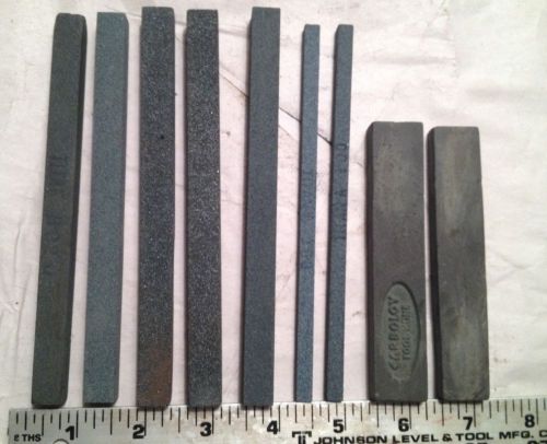 MACHINIST TOOLS *NICE LOT 9 SHARPENING STONES most UNUSED* LATHE MILL GRINDING