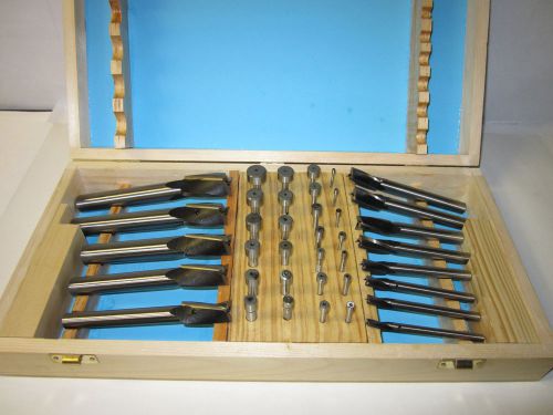 Interchangeable Pilot Counterbore Set--13 counterbores &amp; 26 pilots---new