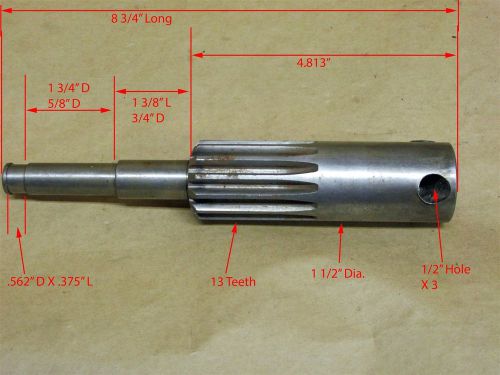 Drill Press Pinion Shaft Delta, Duro, Walker-Turner, Buffalo ??