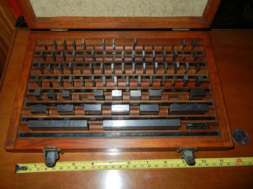 Fowler gauge block set 65 Pieces HDT Inc.FED Grade 3 wood case missing a few