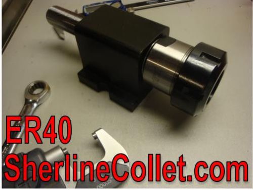 Headstock ER-40 .0005&#034; TIR Collet Chuck Spindle System for Sherline Lathe Mill