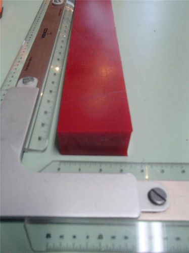 1&#034; x  1 3/4&#034; x 12&#034;  urethane / polyurethane 95 a red bar  p/n11135 for sale