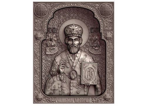 CNC 3d Relief Model STL for Router 3 axis Engraver ArtCam#Saint Nicholas The Wo