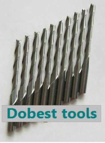 10pcs carbide endmill double flute spiral cnc router bits 2.5mm 22mm for sale