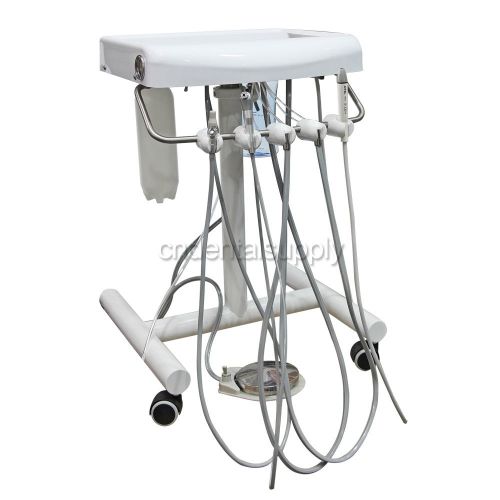 Dental Portable Delivery Unit Mobile Cart +Fiber Optic Scaler Fit DTE Satelec