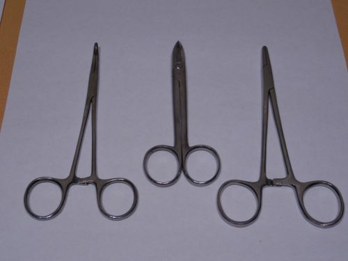 3 Dental Instruments 1 Scissors,2 Pliers Artists, Crafters, Dentists