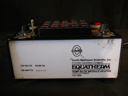 Lab-line curtis matheson equatherm block heater cat no 137-455 for sale