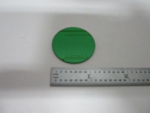 MICROSCOPE PART ZEISS GERMANY GREEN FILTER OPTICS AS IS BIN#E5-P-18