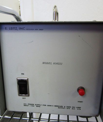 LEITZ A.C. POWER SUPPLY FOR 200W/4 MERCURY &amp; 250W CSI LAMP MODEL 050222