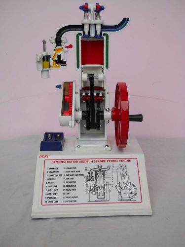 PETROL ENGINE 4 STROKE MODEL - PHYSICS LAB TEACHING AID Mfg. Ship to Worldwide