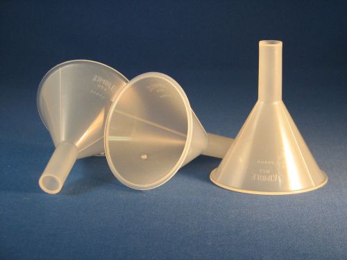 36 New Kimble Polypropylene Powder Funnels 65mm ID