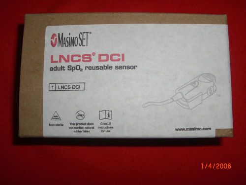 NEW MASIMO SET LNCS DCI ADULT SPO2 REUSABLE SENSOR REF#1863