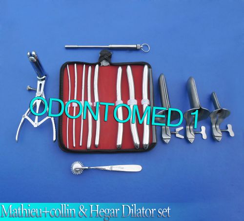 Fetish Kinky Mathieu+Collins S,M,L, Speculum, Hegar Dilator,Three Prong Pinwheel