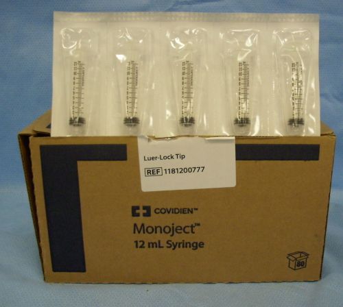 1 Box of 80 Covidien 12mL Syringes #1181200777