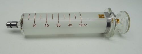 VINTAGE SYRINGE GLASS B-D YALE LUER - LOK  50 CC (NO NEEDLE) MADE IN USA C 8430