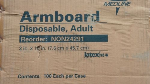 Medline latex free arm board disposable adult 3in x 18in ref # non24291 case 100 for sale