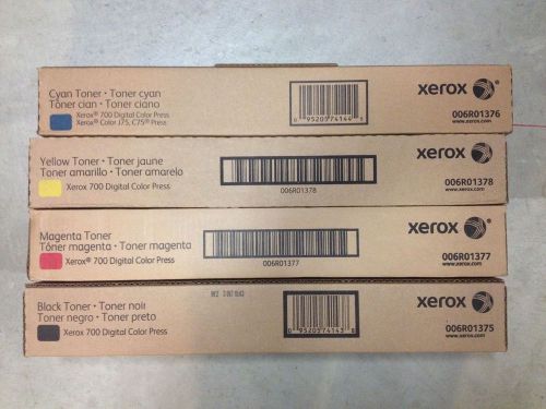 Xerox 700 J75 COMPLETE Toner Set *OEM* 006R01375 006R01376 006R01377 006R01378