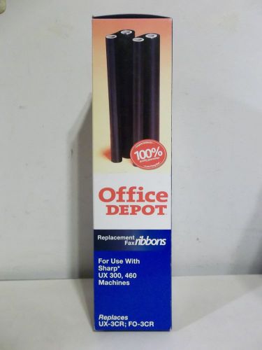 OFFICE DEPOT 2 BLACK REPLACEMENT FAX RIBBONS USE WITH SHARP* UX 300-460 MACHINES