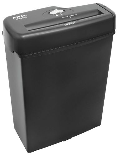 Aurora Corp Of America AS600SB 6 Sheet Black Light Duty Strip Cut Shredder