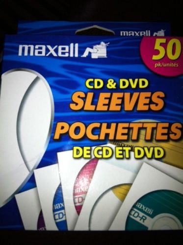 300 Maxwell White CD &amp; DVD Sleeves - New!
