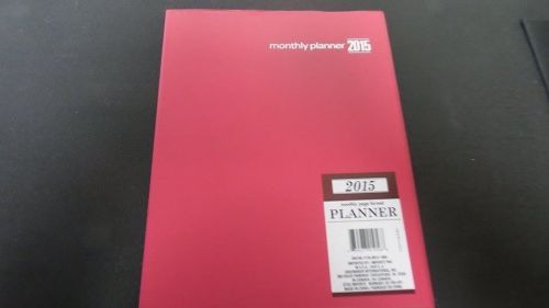 BRAND NEW 2015 PLANNER, RED, MONTHLY, FEATURES CONVERSIONS, ADDRESSES, ETC