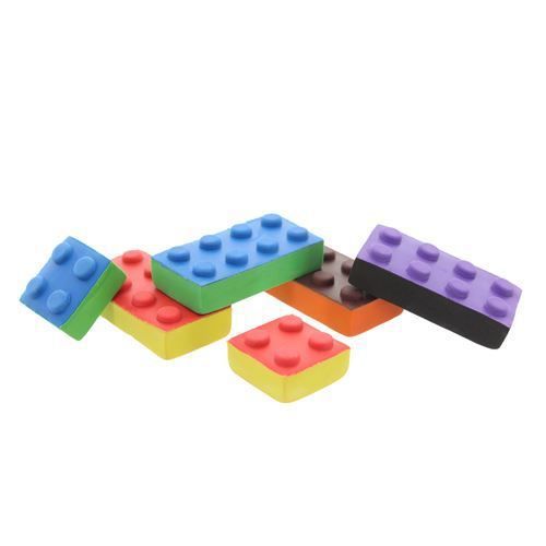 Radiergummi 6er Set BAUSTEINE multicoloured