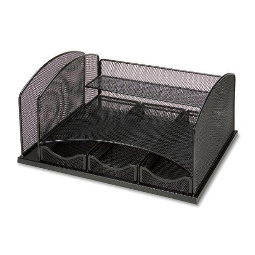 Lorell Mesh Desktop Organizer - 10.8&#034; Height X 7.9&#034; Width X 15.3&#034; (llr95257)