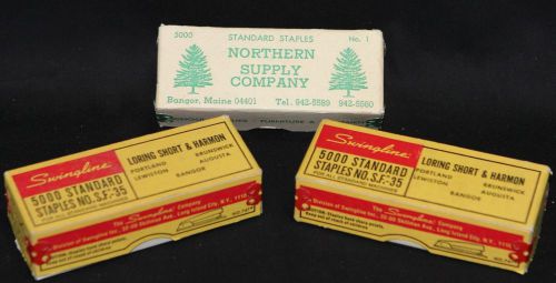 3 Full Box of Vintage Swingline 5000 Standard Staples SF 35 Bangor Maine