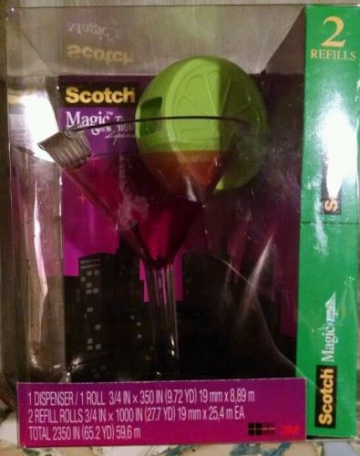 Scotch Magic™ Tape Dispenser Martini Glass Cosmo Design, NIB