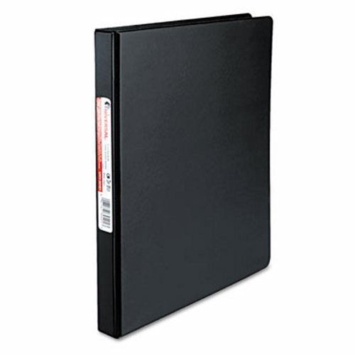 Universal Suede Finish Vinyl Round Ring Binder, 1/2&#034; Capacity, Black (UNV30401)