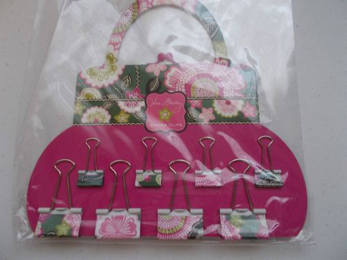 Vera Bradley Binder Clips in OLIVIA PINK NEW