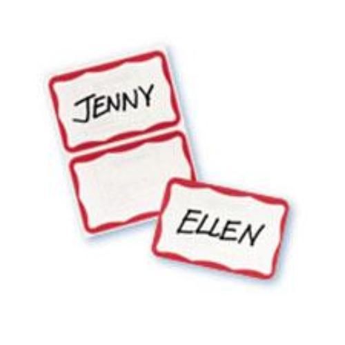 Avery Name Badge Print Or Write Red Border