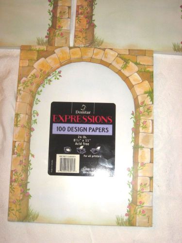 3 NEW PACKS DOMTAR EXPRESSIONS SECRET GARDEN 100 PC PACKS OF DESIGN COPY PAPER