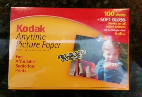 4&#034;x6&#034; Kodak Soft Gloss Photo Paper, 100 Sheets, NIB