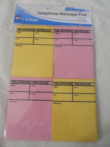 BNIP TELEPHONE MESSAGE PADS 4 PACK