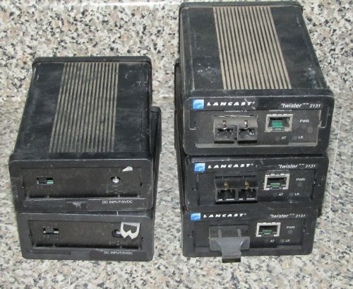 LANCAST TWISTER MODEL 2131 MEDIA CONVERTER LOT OF 5