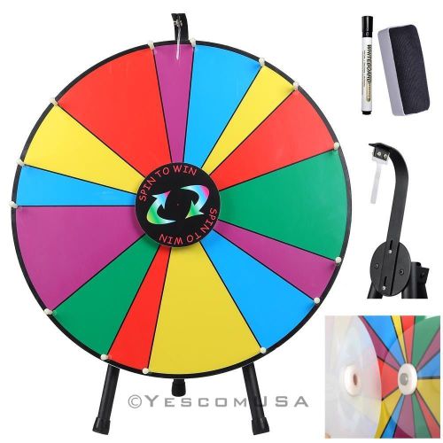 24&#034; 14 Slot Tabletop Tripod Spinning Prize Wheel Acrylic Board