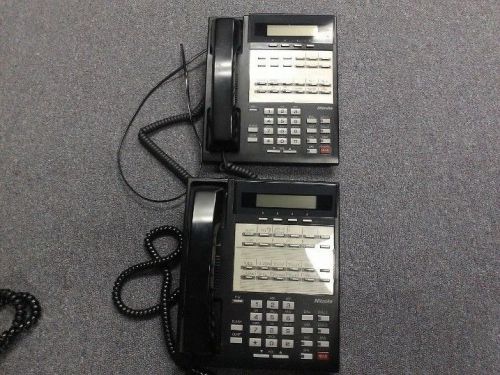 Lot of 2 NEC NITSUKO 92753 124i/384i 22B HF W/SK DISP Display Phone