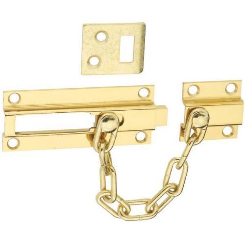 National Mfg. N198036 Dead Chain Bolt And Chain Guard-BRASS CHAIN BOLT