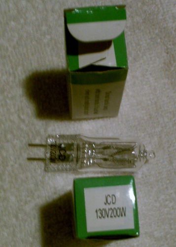 halogen bulbs JCD 130v 200w 130 volt 200 watt bi-pin lamp lot 2 NEW light lamps