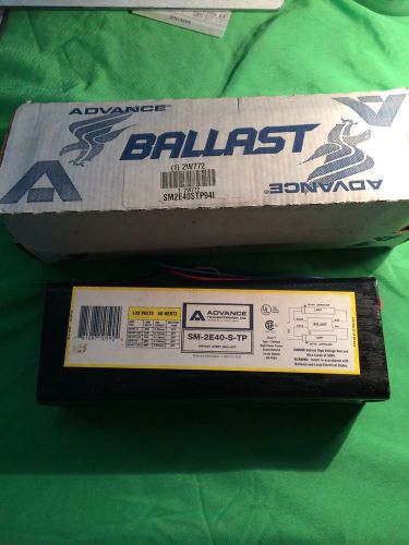 Light Ballast, TWO (2) By Advance, pn SM2E40STP, 120v, 60 Hz ,F48t12 slimline