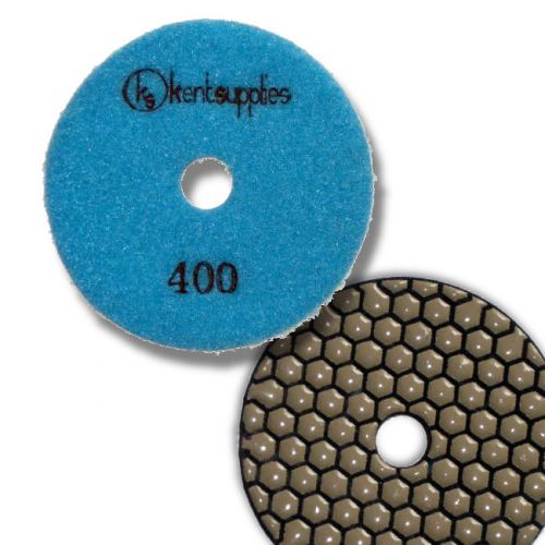 KENT Premium Quality 4&#034; DRY Grit 400, 2mm Thick, Diamond Polishing Pad, Granite