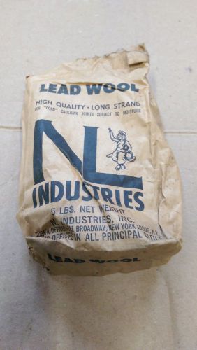 PLUMBERS LEAD WOOL NL INDUSTRIES 5 LBS BAGS HIGH QUALITY LONG STRAND