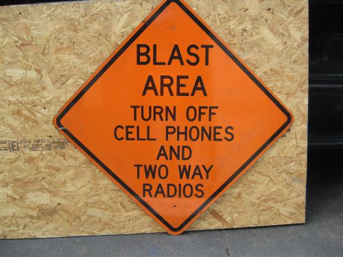 USED ALUMINUM SIGN &#034;BLAST AREA&#034; 36&#034;X36&#034;