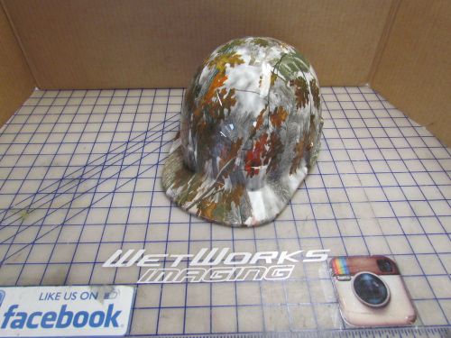 custom hydro dipped hard hats, new design looks killer!!!! camo fall harvest